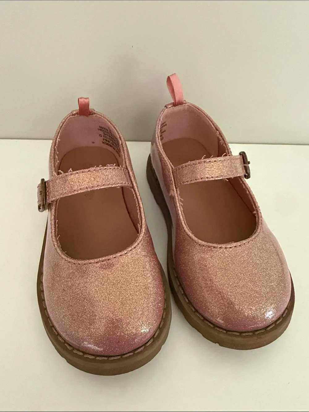 Old Navy Glitter Pink Patent leather Maryjanes
